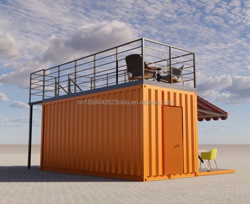 Gemodificeerde 20 voet prefab scheepvaartcontainer Ideaal voor pop-up koffiewinkel restaurant mobiele container bar winkel en badkamer