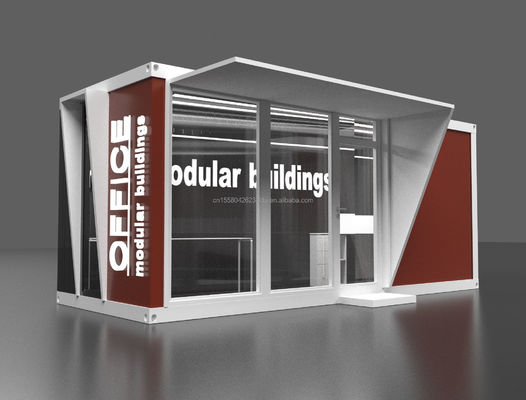 Hoofdstructuur Gegalvaniseerde stalen vierkantbuizen Outdoor Food Store Sentry Box Coffee Shop Kleding Container