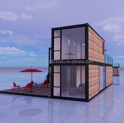 Moderne ontwerp 20 voet uitbreidbaar Flat Pack Modulair Huis Prefab Sandwich Panel Verzending 3 slaapkamers Container Huis voor Hotel