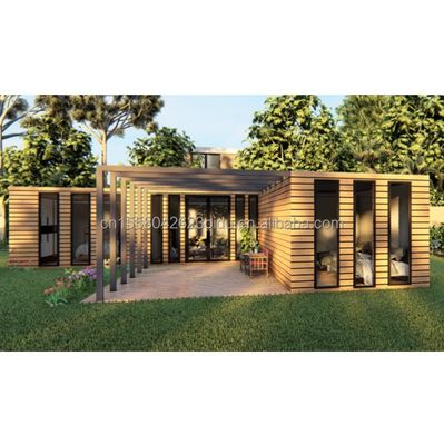 Houten Container Huis EU Best Design Hout Graan Glas 20ft 40ft Prefab Huis Luxe Container Huis Prefab Huizen Moderne