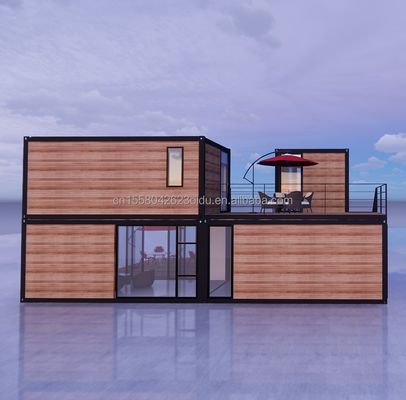 Moderne ontwerp 20 voet uitbreidbaar Flat Pack Modulair Huis Prefab Sandwich Panel Verzending 3 slaapkamers Container Huis voor Hotel