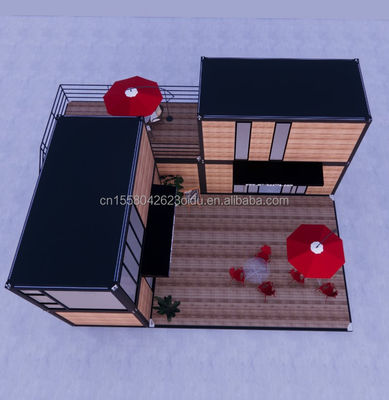 Moderne ontwerp 20 voet uitbreidbaar Flat Pack Modulair Huis Prefab Sandwich Panel Verzending 3 slaapkamers Container Huis voor Hotel