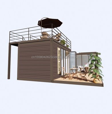 Moderne ontwerp stijl licht staal frame opvouwbaar villa container huis met aluminium alloy ramen