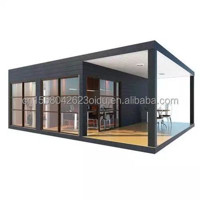 Goedkope 20ft Knock Down Sandwich Panel Draagbaar Prefab Hotel Container Modulair Huis met Aluminium Alloy Vensters