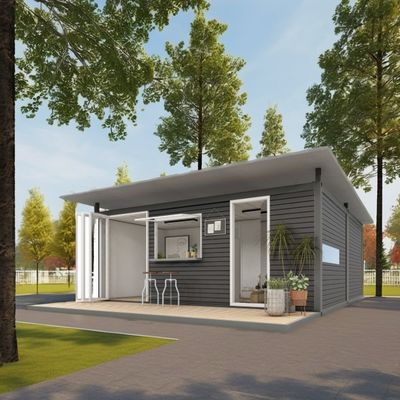 Gegalvaniseerd stalen buigwerk Modern ontwerp Prefab huis voor scheepvaart Container Sandwich paneel Modulair winkel Appartement