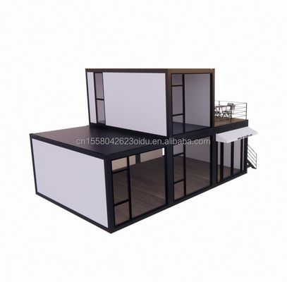 Modern ontwerp 40ft luxe prefabricated container huizen met aluminium alloy ramen en modern leven