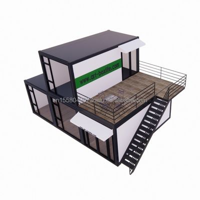 Modern ontwerp 40ft luxe prefabricated container huizen met aluminium alloy ramen en modern leven