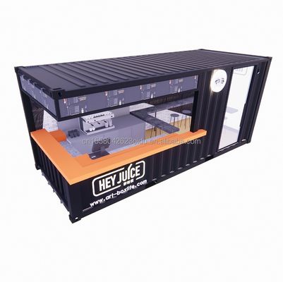 Long Beach Container Coffee Bar Uitbreidbare Container Bar met aangepaste kleur en muur 50/75/100mm Wave Sandwich Panel