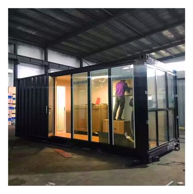 20ft Draagbaar Opvouwbaar Container Cabin House met aangepaste kleur en gegalvaniseerde stalen vierkant buizen