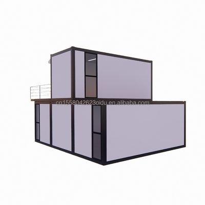 Modern ontwerp 40ft luxe prefabricated container huizen met aluminium alloy ramen en modern leven