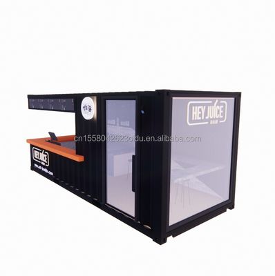 Long Beach Container Coffee Bar Uitbreidbare Container Bar met aangepaste kleur en muur 50/75/100mm Wave Sandwich Panel