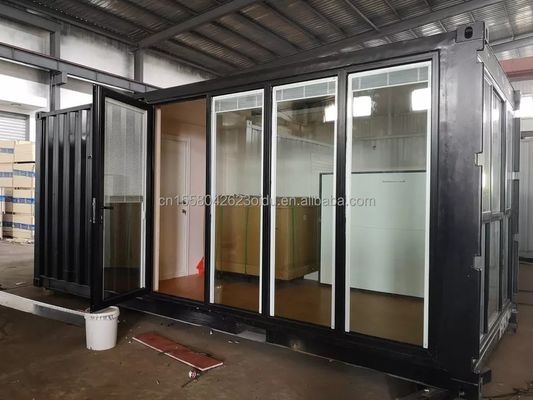 20ft Draagbaar Opvouwbaar Container Cabin House met aangepaste kleur en gegalvaniseerde stalen vierkant buizen