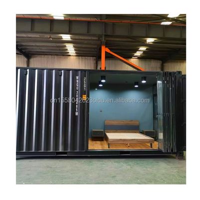 20ft Draagbaar Opvouwbaar Container Cabin House met aangepaste kleur en gegalvaniseerde stalen vierkant buizen