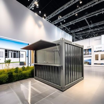Staalstructuur Frame Gelast Moderne Design Stijl 20ft Eenvoudig en luxe Tuinhuis Vlak Verpakking Geassembleerde Container Mobiele Huis