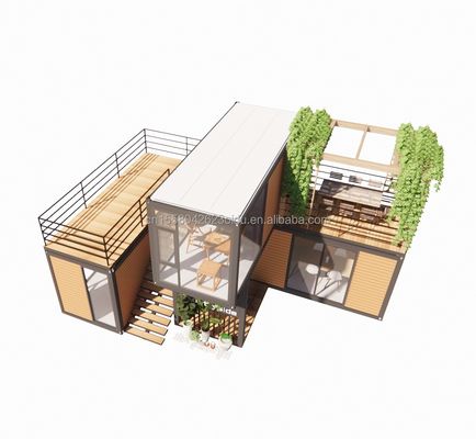 Opvouwbaar Draagbaar Afneembaar 20ft 40ft Modulair Woon Container Huis Met Aluminium Alloy Vensters Voor Bouwplaats