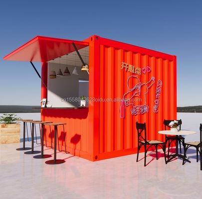 Staalstructuur Frame Gelast Moderne Design Stijl 20ft Eenvoudig en luxe Tuinhuis Vlak Verpakking Geassembleerde Container Mobiele Huis