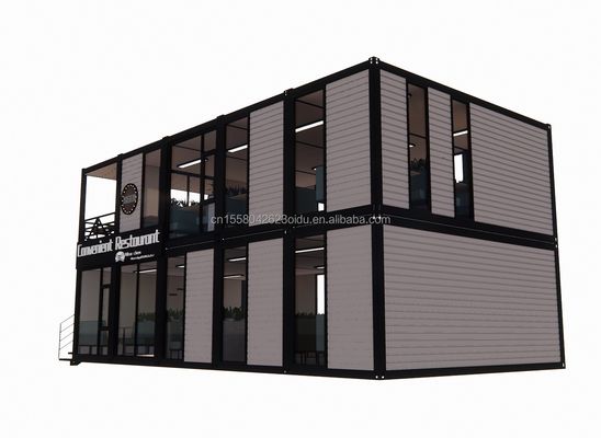 Opvouwbaar Draagbaar Afneembaar 20ft 40ft Modulair Woon Container Huis Met Aluminium Alloy Vensters Voor Bouwplaats