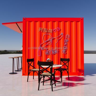 Staalstructuur Frame Gelast Moderne Design Stijl 20ft Eenvoudig en luxe Tuinhuis Vlak Verpakking Geassembleerde Container Mobiele Huis