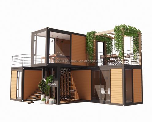 Opvouwbaar Draagbaar Afneembaar 20ft 40ft Modulair Woon Container Huis Met Aluminium Alloy Vensters Voor Bouwplaats