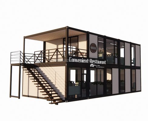 Opvouwbaar Draagbaar Afneembaar 20ft 40ft Modulair Woon Container Huis Met Aluminium Alloy Vensters Voor Bouwplaats