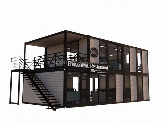 Opvouwbaar Draagbaar Afneembaar 20ft 40ft Modulair Woon Container Huis Met Aluminium Alloy Vensters Voor Bouwplaats