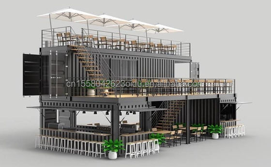 Draagbare scheepvaart Modulaire prefab vouwwoningen Berging Uitbreidbaar containerhuis met aangepaste kleur en 3D-model