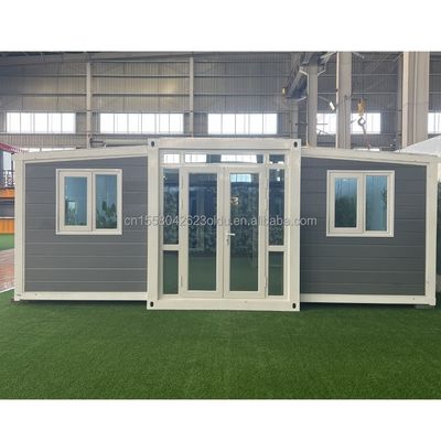Gepersonaliseerde kleur 40ft 20ft Prefab Container Huis 3 slaapkamers Verplaatsbaar Opvouwbaar Uitbreidbaar Stalen Sandwich Panel Buiten