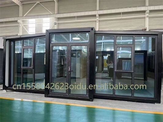 Gepersonaliseerde kleur 40ft 20ft Prefab Container Huis 3 slaapkamers Verplaatsbaar Opvouwbaar Uitbreidbaar Stalen Sandwich Panel Buiten