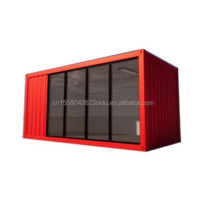 Hotel 20 ft vouwbaar container huis studio 2 verdieping prefab vouwbare container kantoor gemaakt van gegalvaniseerd stalen buiging 180g