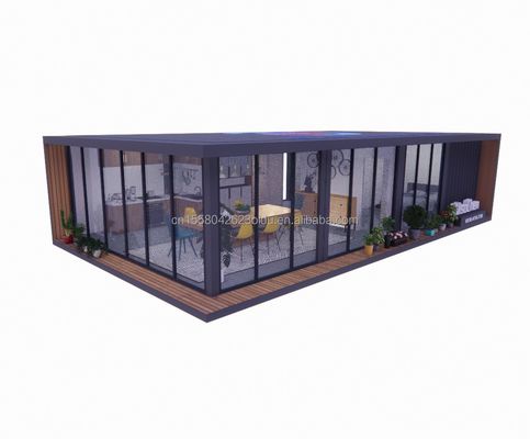 Gezinswoningsoplossing 20FT Combinatie Flat Packaging Container met 2 kamers en 3 slaapkamers Hotelstijl