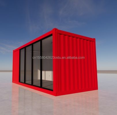 Hotel 20 ft vouwbaar container huis studio 2 verdieping prefab vouwbare container kantoor gemaakt van gegalvaniseerd stalen buiging 180g