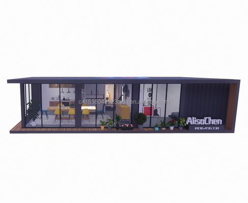 Gezinswoningsoplossing 20FT Combinatie Flat Packaging Container met 2 kamers en 3 slaapkamers Hotelstijl