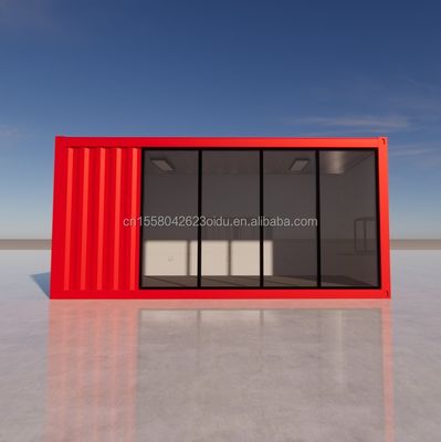 Hotel 20 ft vouwbaar container huis studio 2 verdieping prefab vouwbare container kantoor gemaakt van gegalvaniseerd stalen buiging 180g