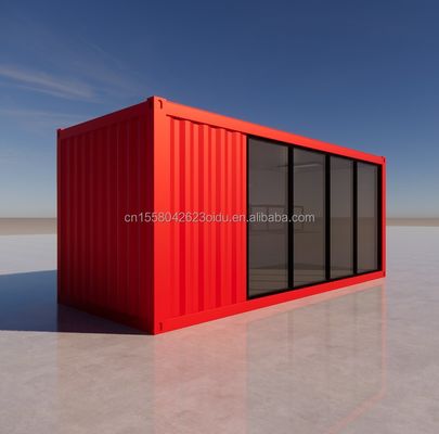 Hotel 20 ft vouwbaar container huis studio 2 verdieping prefab vouwbare container kantoor gemaakt van gegalvaniseerd stalen buiging 180g