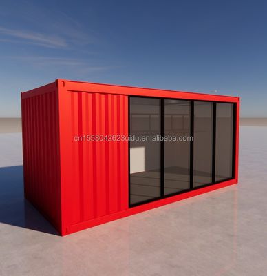 Hotel 20 ft vouwbaar container huis studio 2 verdieping prefab vouwbare container kantoor gemaakt van gegalvaniseerd stalen buiging 180g