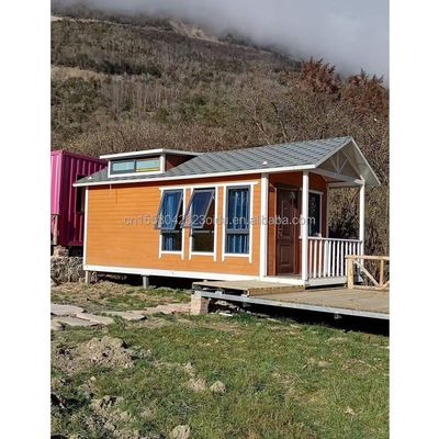 Moderne 2 slaapkamers volledig ingerichte prefab tuinhuis buiten mobiele uitbreidbare staalstructuur in aangepaste kleur