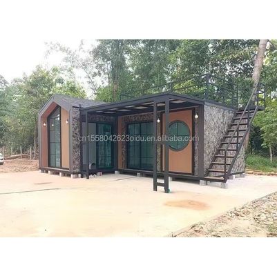 Moderne 2 slaapkamers volledig ingerichte prefab tuinhuis buiten mobiele uitbreidbare staalstructuur in aangepaste kleur
