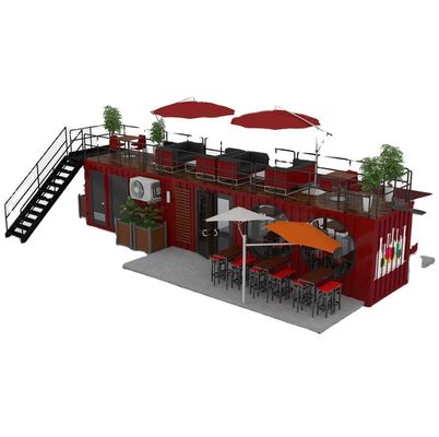 Gegalvaniseerde stalen vierkantbuizen Containerhuizen 20ft Custom Flat Packaging Quick Installation Houten container Prefab huis Tuin kantoor