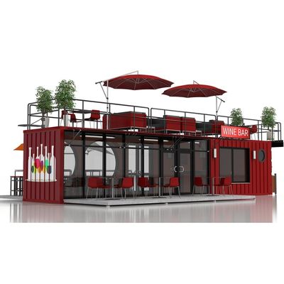 Gegalvaniseerde stalen vierkantbuizen Containerhuizen 20ft Custom Flat Packaging Quick Installation Houten container Prefab huis Tuin kantoor