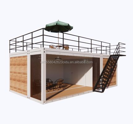 2-slaapkamer Container Mobiele Huis 20ft Houten Luxe Tuin Studio met Plane Packaging