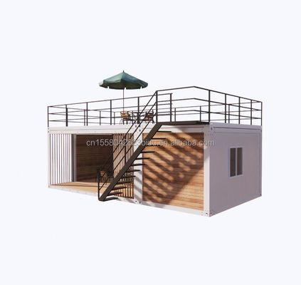2-slaapkamer Container Mobiele Huis 20ft Houten Luxe Tuin Studio met Plane Packaging