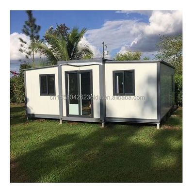 Hoofdstructuur Gegalvaniseerde stalen vierkantbuizen Prefabricated Tiny Container House in aangepaste kleur voor buitenwonen
