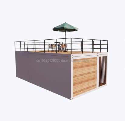 2-slaapkamer Container Mobiele Huis 20ft Houten Luxe Tuin Studio met Plane Packaging
