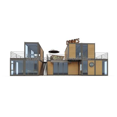 Modern ontwerp 20ft of 40ft Food Bar Cafe Supermarkt Store Container Store Aanpasbaar Vlak Pakket Prefab huis