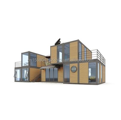 Modern ontwerp 20ft of 40ft Food Bar Cafe Supermarkt Store Container Store Aanpasbaar Vlak Pakket Prefab huis