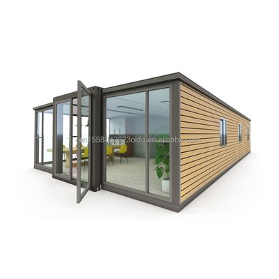 50/75/100mm Wave Sandwich Panel Moderne uitbreidbare 3 slaapkamers Prefab Containerhuis voor hotels