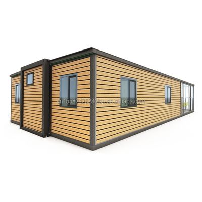 50/75/100mm Wave Sandwich Panel Moderne uitbreidbare 3 slaapkamers Prefab Containerhuis voor hotels