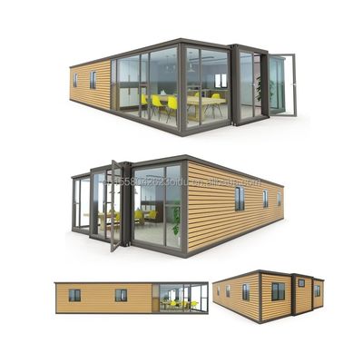 50/75/100mm Wave Sandwich Panel Moderne uitbreidbare 3 slaapkamers Prefab Containerhuis voor hotels
