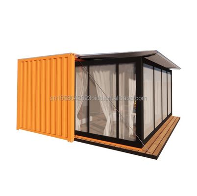Wand 50/75/100mm Wave Sandwich Panel Luxe Modulair Draagbaar Prefab Containerhuis met toilet Modern Hotel Design