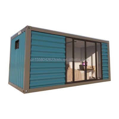 Hotel geassembleerd flat-pakket 20ft container mobiele huis frame sandwich paneel en luxe prefab huis met korting